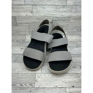 KEEN Elle Backstrap Sandals Vapor Silver Grey Stretch Gore 1022624 Women Sz 8.5